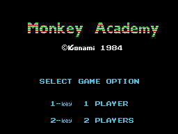 Monkey Academy title screen for Colecovision